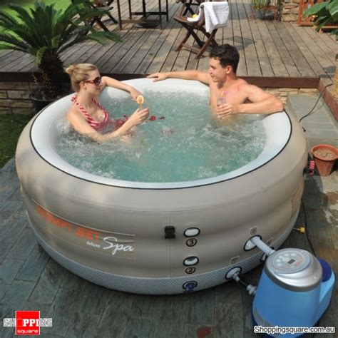 deluxe hydro massage and heating inflatable spa pool