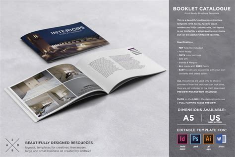 booklet catalogue template brochure templates creative market