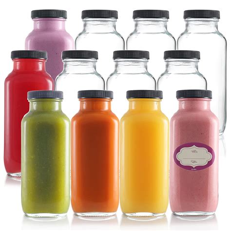 buy dilabee glass juice bottles  lids  pack bulk glass water