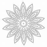 Circular Mandala sketch template