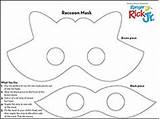 Raccoon Preschool Mask Craft Crafts Template Racoon Printable Kissing Hand Puppet Make Pattern Kids Kindergarten Halloween Ca Coloring Activities Open sketch template