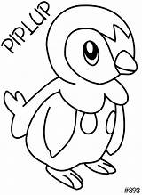 Coloring Pages Piplup Pokemon Printable Sheet Getcolorings Popular Template sketch template