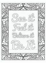Coloring Positive Printable Affirmations Pages Sheets Template sketch template