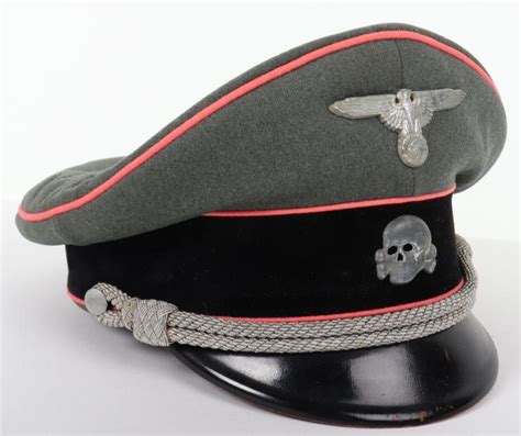 waffen ss panzer officers peaked cap