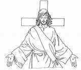 Christ Coloring Colorare Da Catholic Savior Immagini Con Disegni Disegno Gesù Di Croce Cristo Pages Au Religiose Kids Su Arte sketch template