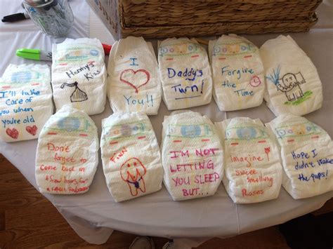 midnight diapers decorate diapers  messages  mom  dad    changing diapers