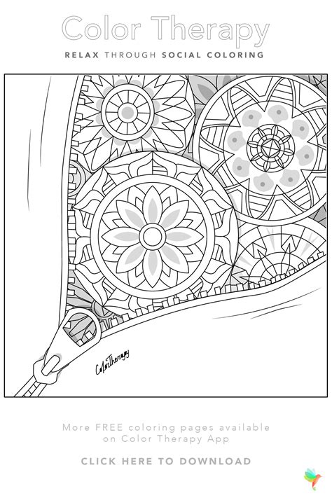color therapy gift   day  coloring template zentangle