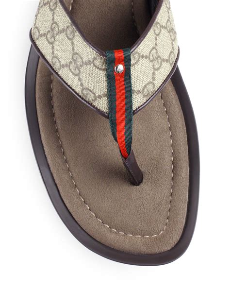 lyst gucci thong sandal in gray for men