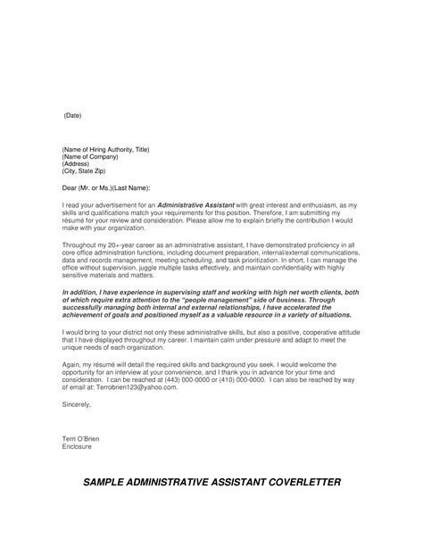 business administration resume cover letter templates  allbusinesstemplatescom