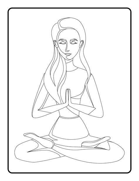 coloring pages yoga  pages etsy espana