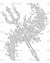 Trident Poseidon Artlicensing sketch template