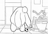 Baymax Robots Pages Soccer sketch template