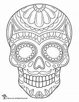 Coloring Sugar Skulls Pages Printable Adult Skull Dead Kids Sheets Woojr Activities Colouring Template Drawing Mandala Print Book Skeleton Woo sketch template