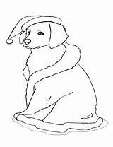 Christmas Coloring Dog Pages Printable Drawing Chien Coloriage Animals Popular Drawings sketch template