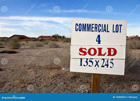 commercial lot sign stock photo image  industrial