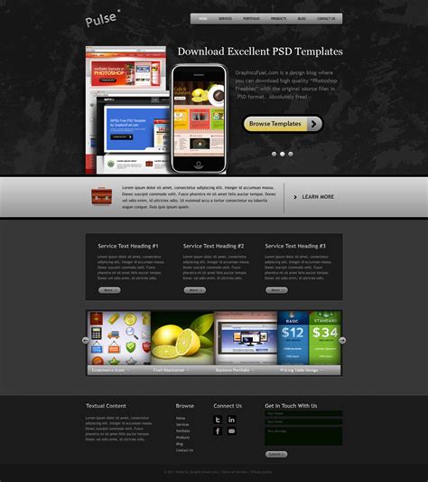 website psd template   colors graphicsfuel