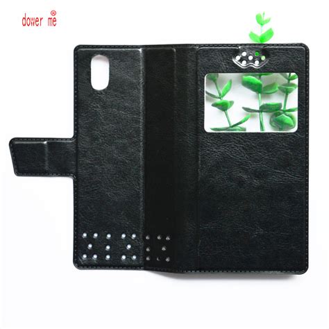 dower me hot sale single view window flip pu leather case cover for htc