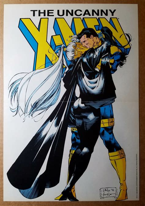 Storm Kissing Kiss Forge Marvel Comics Poster By Whilce