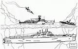 Aircraft Carrier Drawing Ship Coloring Pages Naval Getdrawings Navy Warship Military sketch template