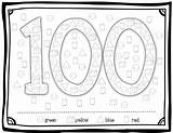 100th Coloringpages Freebie Schultag sketch template