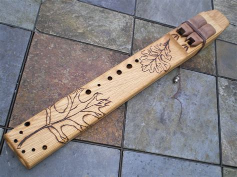 native american style drone oak wood flute key   major etsy oak wood wood red oak