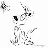 Tunes Looney Coloring Marvin sketch template