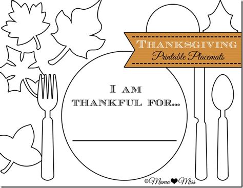 thanksgiving placemats  printable mamamiss