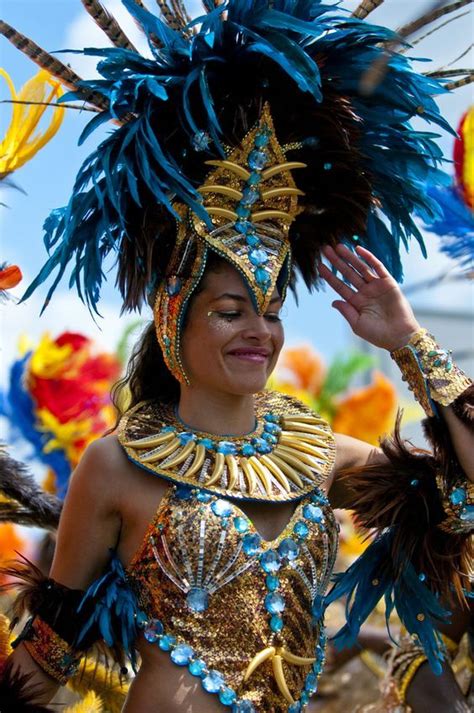 Smiling Woman Dancer At Carnival En Rio Carnival Do Rio Brazil