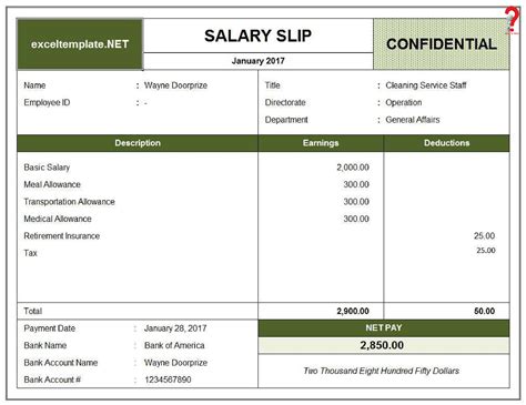 salary slip format  word pthopde