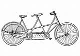 Tandem Coloring Bicycle Bike Drawing Getdrawings Pages Large sketch template