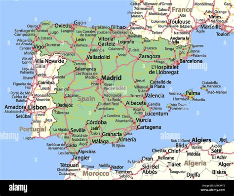 spain map outline high resolution stock photography  images alamy