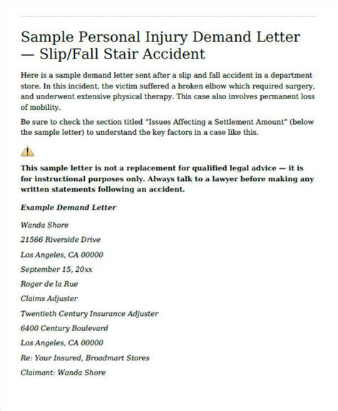 sample demand letter  personal injury