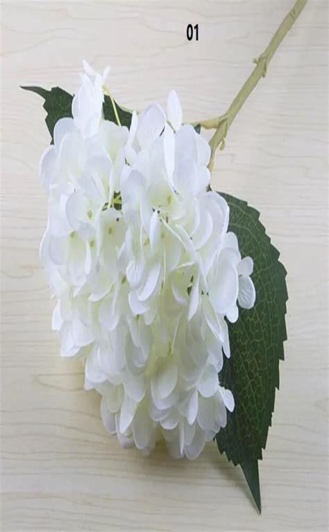 artificial hydrangea flower head 47cm fake silk single hydrangeas for
