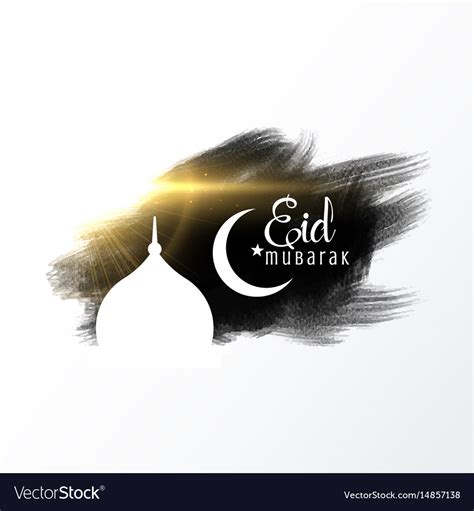 eid mubarak card design  mosque  royalty  vector