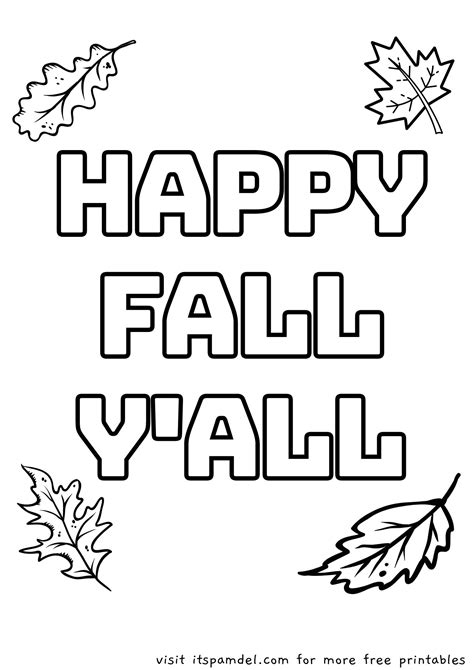 printable fall coloring pages  kids  pam del