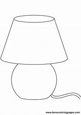Lamp Coloring Pages Shade Drawings Print 16kb sketch template
