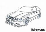 E36 Zum Ausmalen Oldtimer Coupe Zeichnungen M3 E34 Tuning Jdm Desene Mercedes sketch template