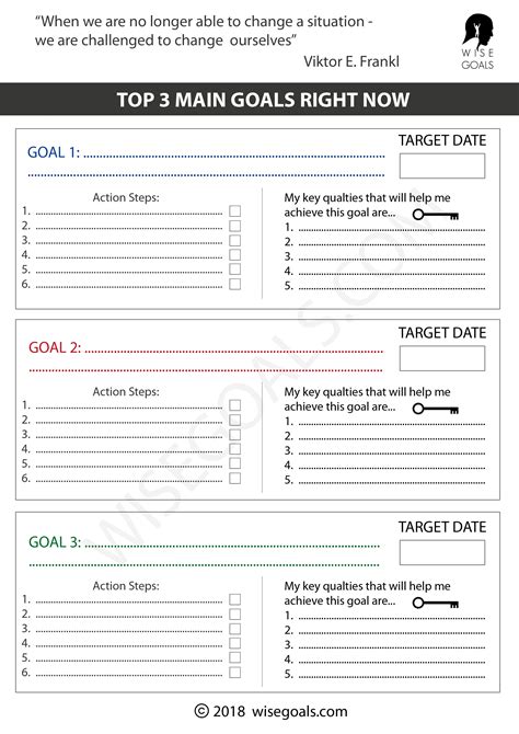 stylish goal setting worksheets  print
