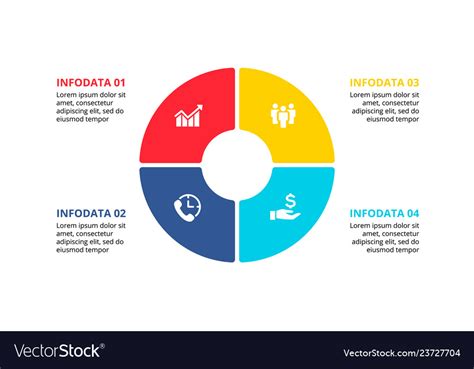 flat circle element  infographic   parts vector image