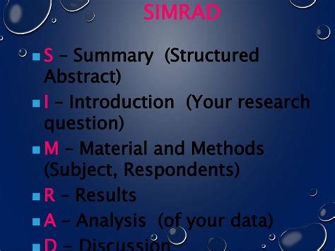 imrad introduction examples sample thesis  imrad format