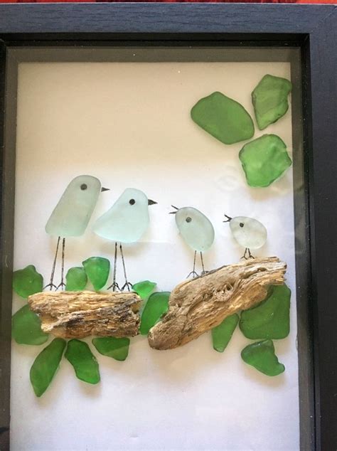 Sea Glass Art Made From Beach Finds Unique Recycled
