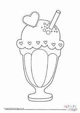 Coloring Pages Milkshake Strawberry Colouring Ice Cream sketch template