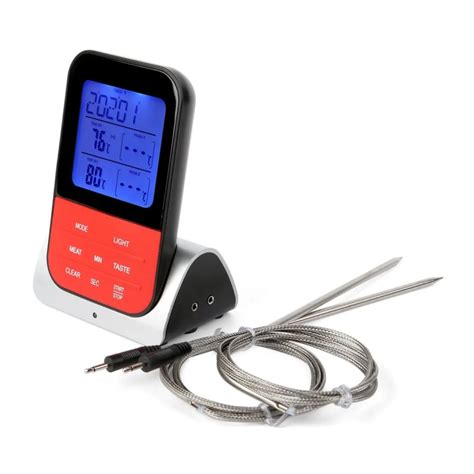 dual probes wireless remote bbq thermometer waterproof digital kitchen cooking meat food