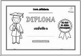 Diploma Scuola Diplomi Infanzia Attestati Diplomas Scolastico Maestra Congedo Bambina Biglietti sketch template