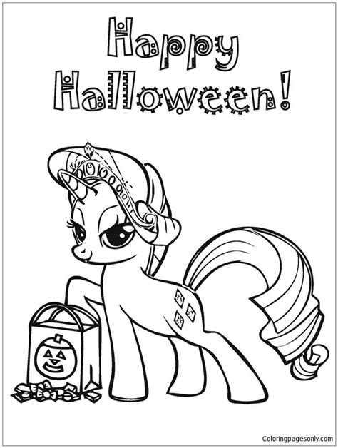 pony happy halloween coloring page  printable coloring