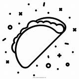 Taco Coloring Icon Tacos Flatbread Food Pages Mexican Fast Color Print Iconfinder Getdrawings sketch template
