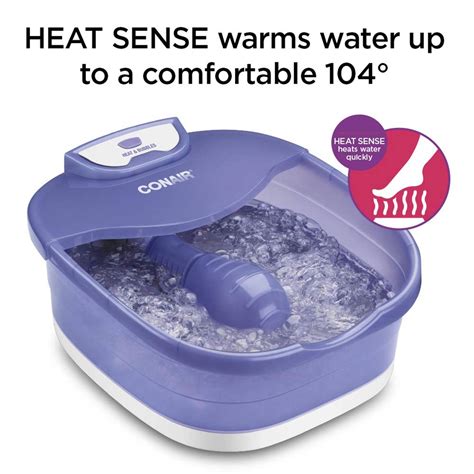 conair heat sense foot and pedicure spa with heated bubble massage