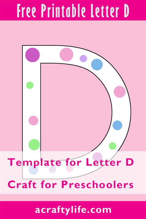 printable template  letter  preschool dots craft  crafty life