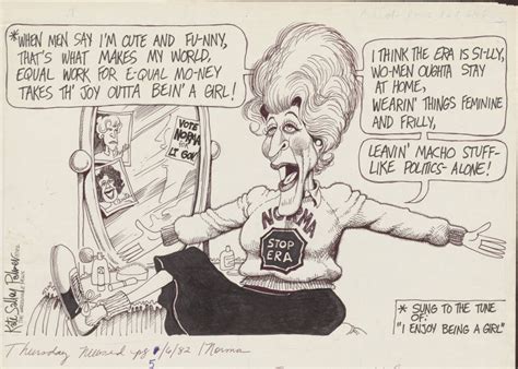 A 1982 Cartoon By Kate Salley Palmer Satirizing Opponents Of The Equal