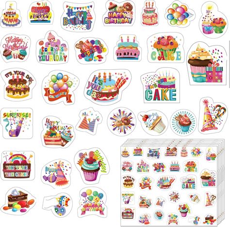 pieces happy birthday stickers   designs india ubuy